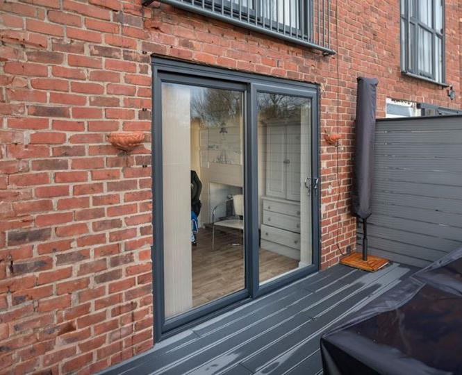 Anthracite grey uPVC sliding patio door