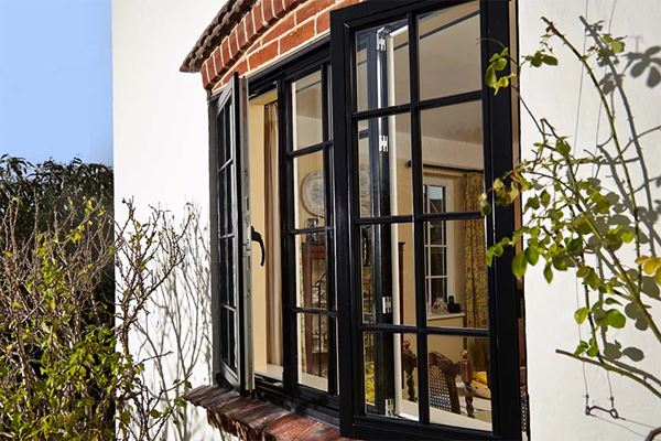 Black_wooden_casement_window