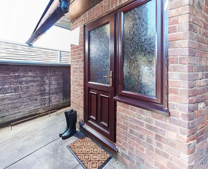 Brown alumimium back door