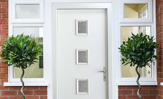 Contemporary Elite Barcelona White composite front door