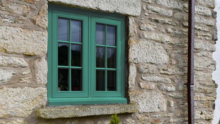Eucalyptus Green Wooen flush window