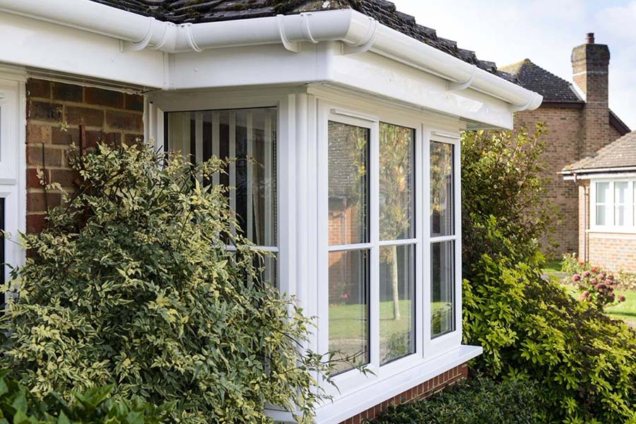 After new white uPVC soffits fascia and guttering from Anglian Home Improvements