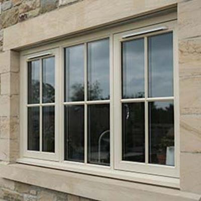 Flush wooden casement window tile