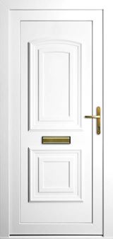 Georgian white uPVC door