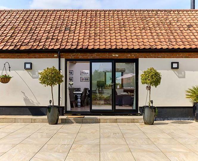 Jet Black aluminium bifolding doors