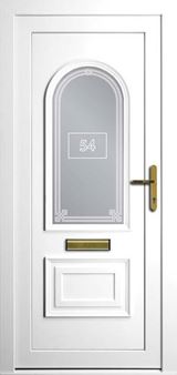 Lancaster white uPVC door