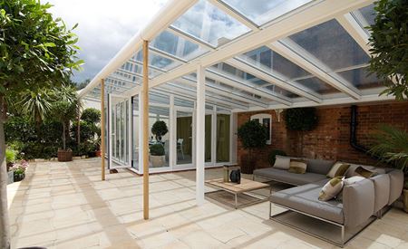 Garden Room Veranda in White PVC-U