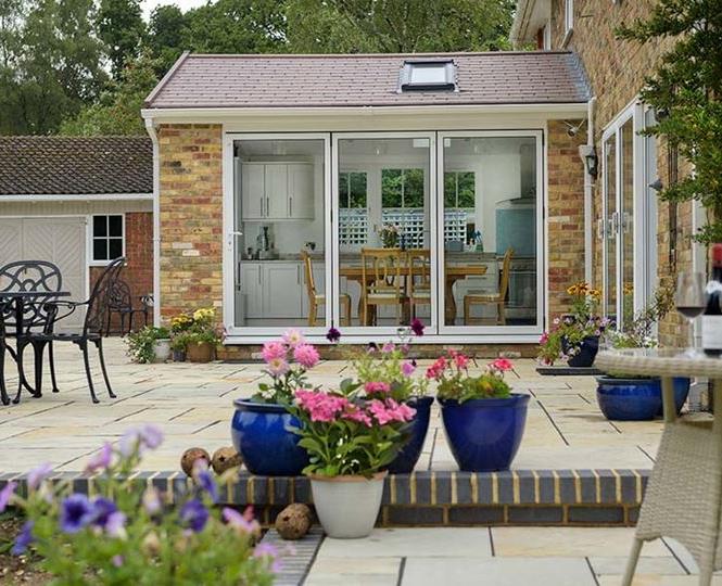 White Aluminium Bifold door