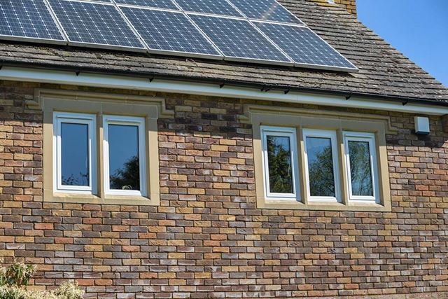 White aluminium casement windows