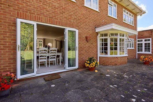 White aluminium French door