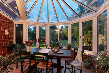 White Knight uPVC victorian lean-to conservatory