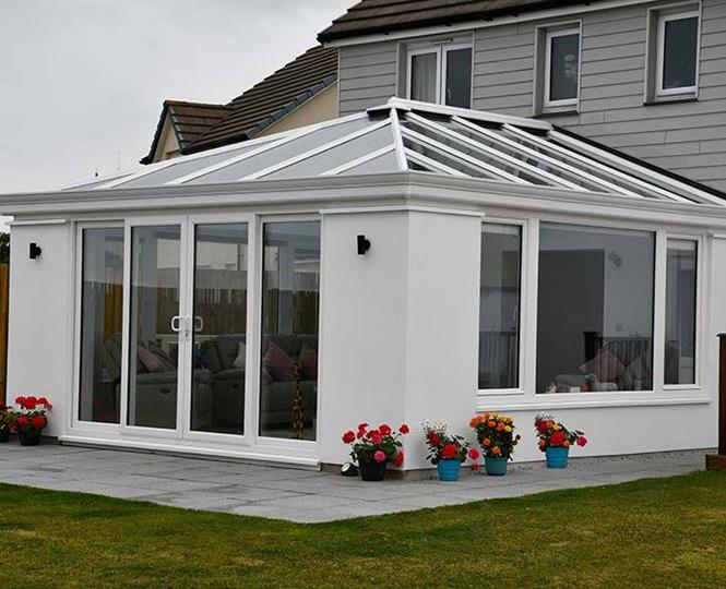 White uPVC sliding patio door on living space