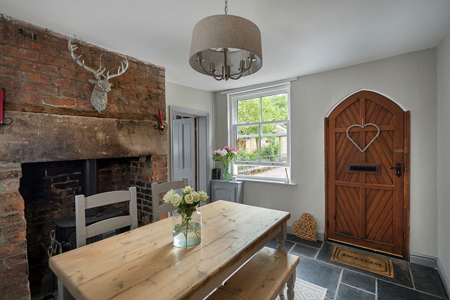 White wooden sliding sash victorian windows interior