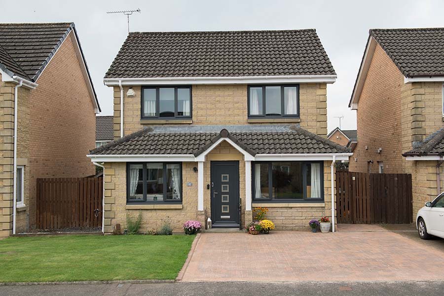 whole house casement windows in dual anthracite grey