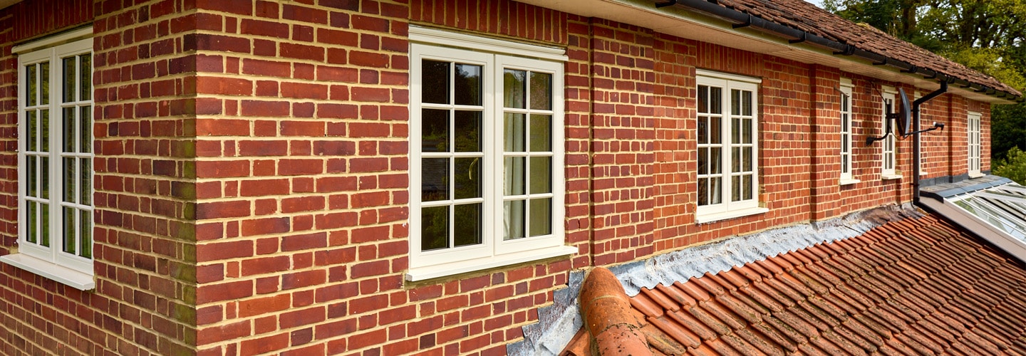 Wooden casement window banner