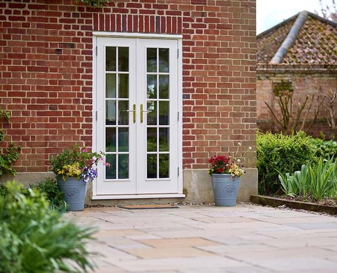 Wooden Cream French doors