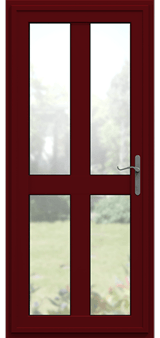 Lechlade red aluminium door