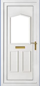 Stewart white uPVC door