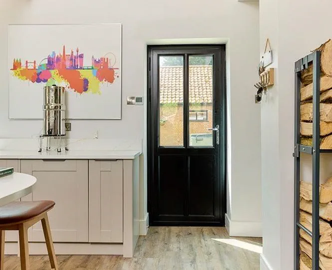 Aluminium Black back door