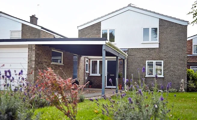 White uPVC cladding fascia boards and guttering from the Anglian rooftrim range